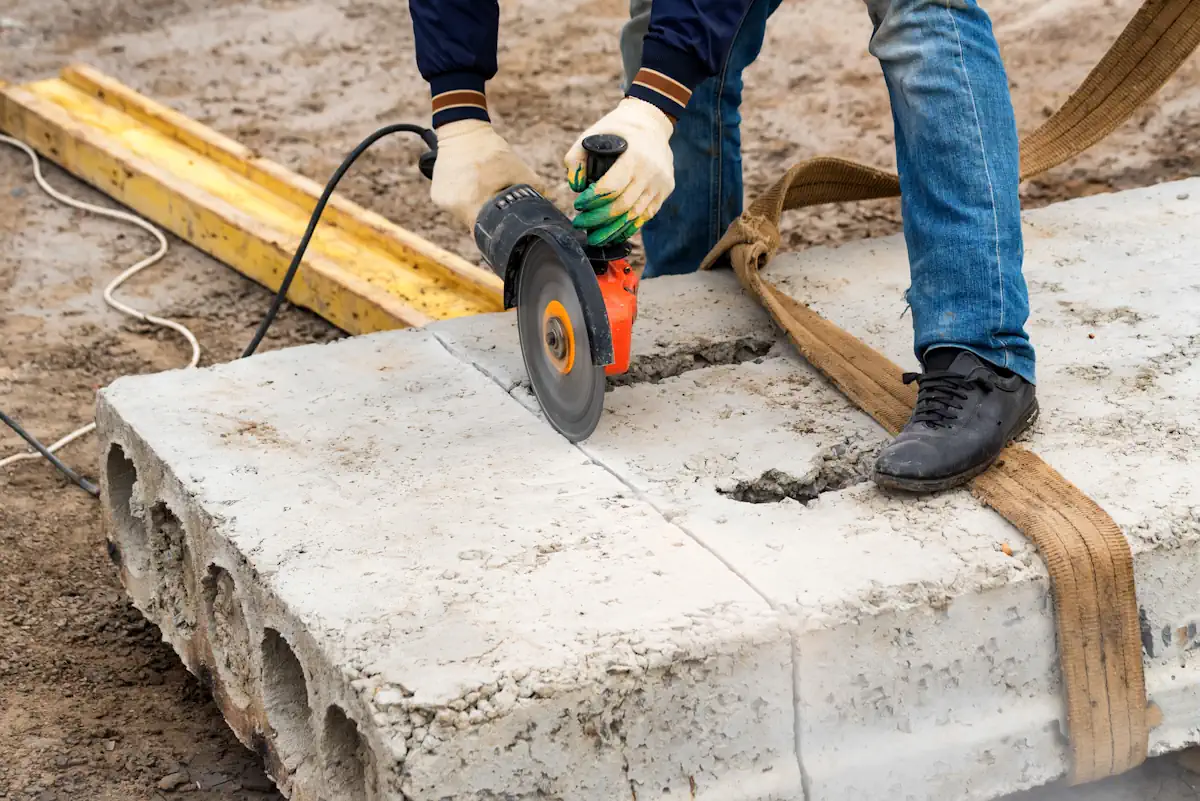 Sciage dalle béton disqueuse pour joint de dilatation après coulage
