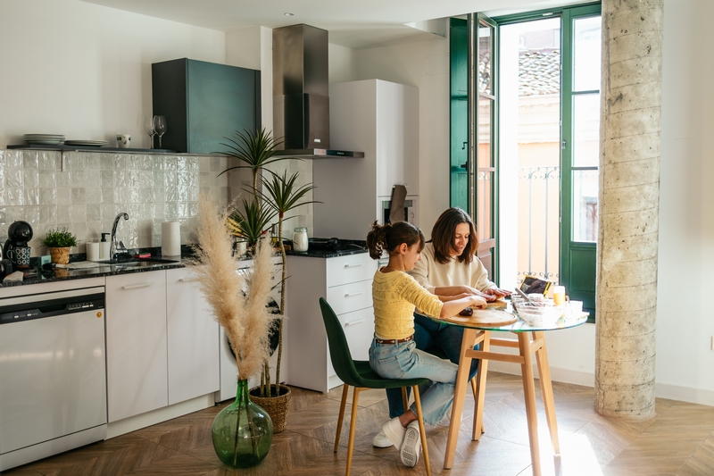 famille dans un appartement à Lyon