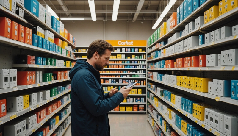 homme dans un supermarché